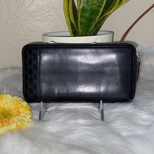 🌸Authentic Gucci Guccissima Leather Long Black Wallet